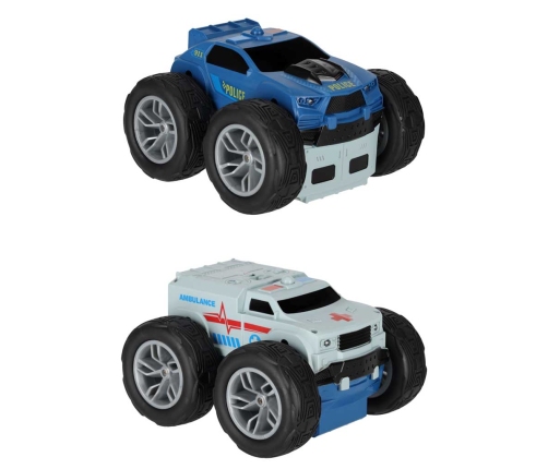 RC Revolt 2 Sided Rescue Racer zils tālvadības auto