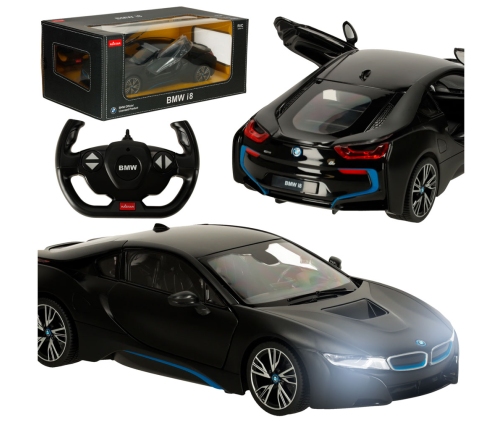 RC auto 1:14 BMW i8 atveramās durvis melns