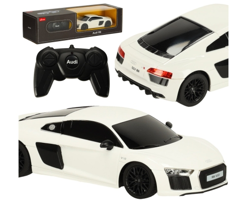 RC auto 1:24 AUDI R8 2015 balts