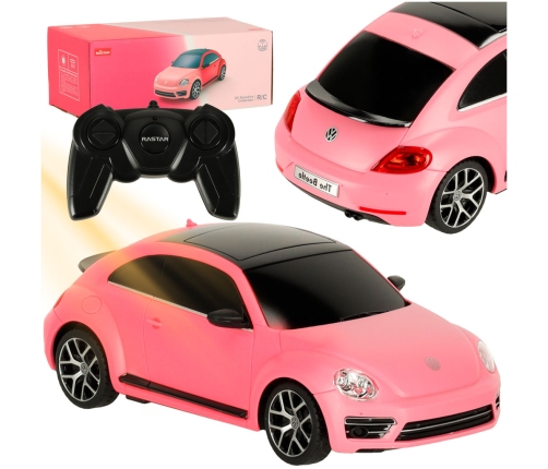 RC auto 1:24 Volkswagen Beetle-UV rozā krāsā