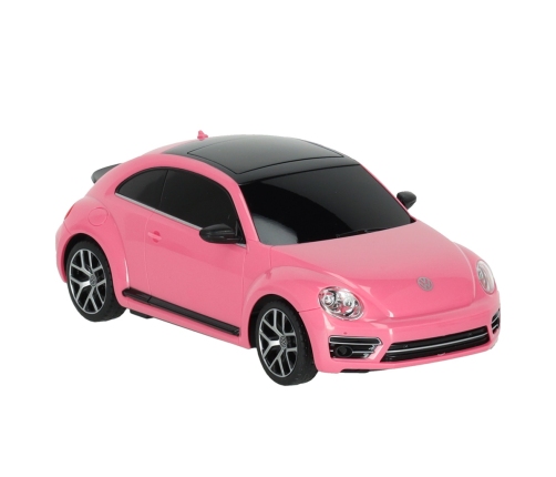 RC auto 1:24 Volkswagen Beetle rozā krāsā