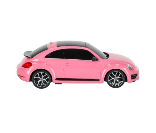 RC auto 1:24 Volkswagen Beetle rozā krāsā