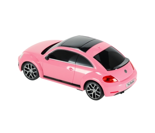 RC auto 1:24 Volkswagen Beetle rozā krāsā