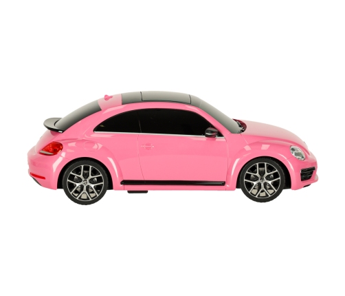 RC auto 1:14 Volkswagen Beetle rozā krāsā