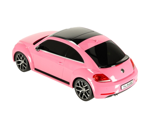 RC auto 1:14 Volkswagen Beetle rozā krāsā