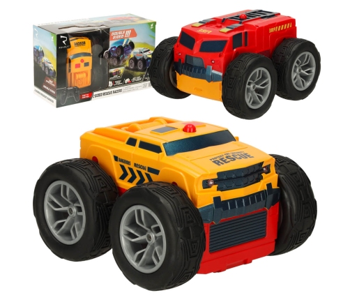 RC Revolt 2 Sided Rescue Racer zils tālvadības auto