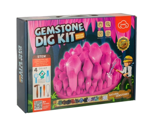 Arheoloģija komplekts akmens minerāli 9 el.