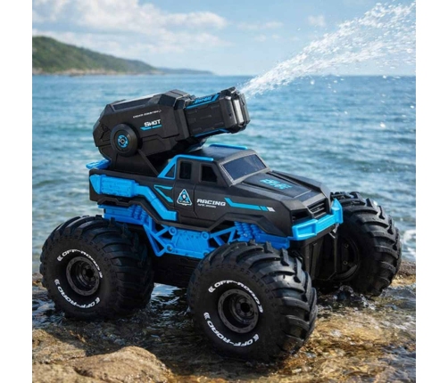 RC auto braukšana pa ūdeni ūdensizturīgs zils
