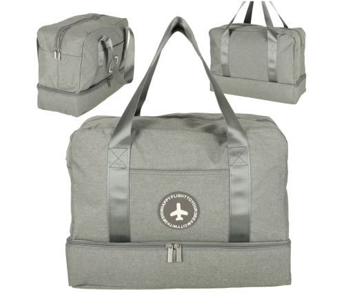 Ceļojumu soma rokas bagāžai 39 x 18 x 30 cm pelēka