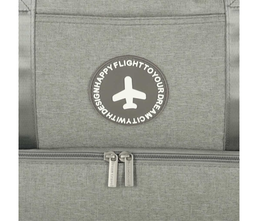 Ceļojumu soma rokas bagāžai 39 x 18 x 30 cm pelēka