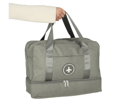 Ceļojumu soma rokas bagāžai 39 x 18 x 30 cm pelēka