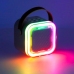 Karaoke komplekts 2 mikrofoni + portatīvais skaļrunis BLUETOOTH USB LED rozā krāsā