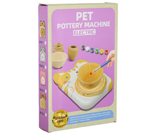 Potter's wheel radošais māla komplekts krāso suni pelēkā krāsā