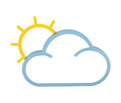 LED griestu lampas plafons bērnu istabai LUMELA + tālvadības pults mākoņzils