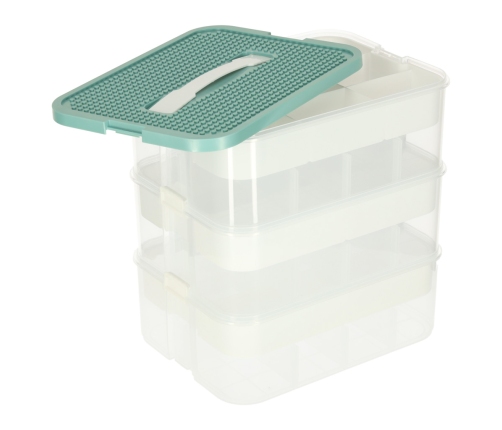 Organizatora kaste rotaļlietu kaste rotaļlietu kaste ar vāku nodalījumiem 3 līmeņu slānis