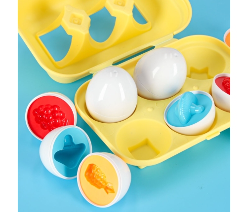 izglītojoša puzle sorteris spēles formas olas montessori augļi dārzeņi 6gab