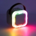 Karaoke komplekts 2 mikrofoni + portatīvais skaļrunis BLUETOOTH USB LED bēšs