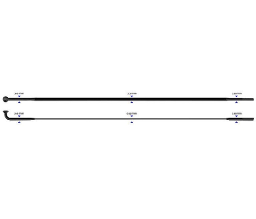 Спицы Sapim CX-Ray J-Bend 2-2.3-0.9-2 x 286 mm