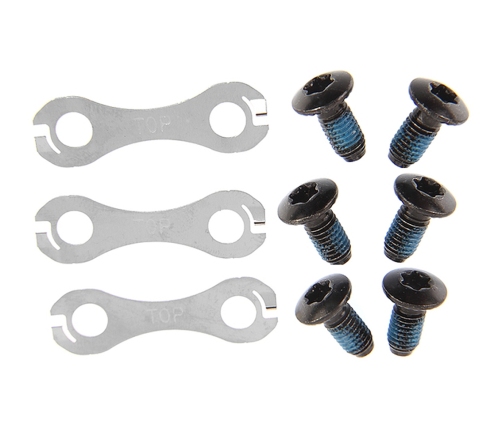 Bremžu rotora stiprinājuma skrūves un bloķēšanas paplāksnes Shimano BR­M-395