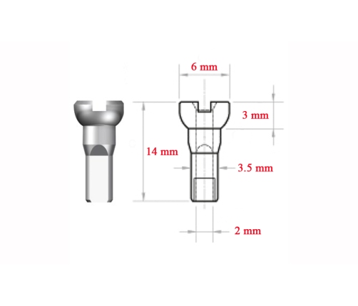 Головка для спиц Sapim 14G Polyax Brass Black