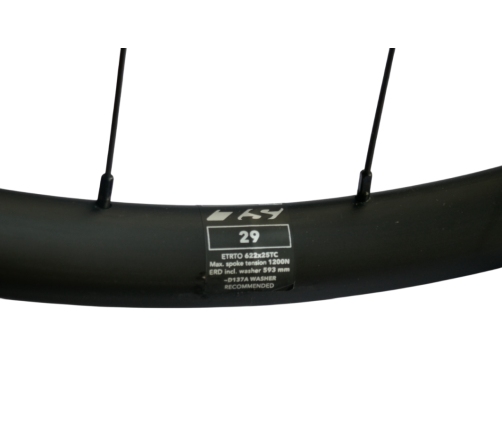 Aizmugurējais ritenis 700C BlackJack SL 25 ASY 12x142 Center Lock SB FH