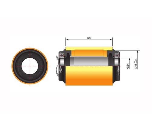 Monobloka vārpstas adapters FSA MTB M3/46x68 AL