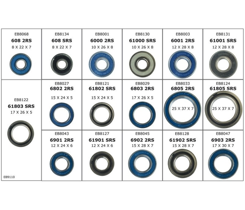 Комплект подшипников Enduro Bearings Wheels Starter