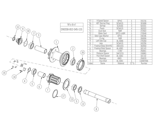 Задняя втулка Novatec D902SB-B12-S4S-11S E-Bike