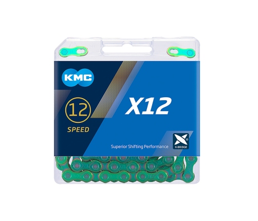 Ķēde KMC X12 Aurora Green