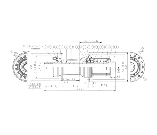 Aizmugurējā rumba Novatec D572RSB-CL-X12-11S Dual Ratchet System