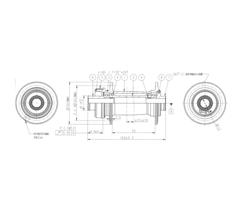 Передняя втулка Novatec D571SB-CL-12