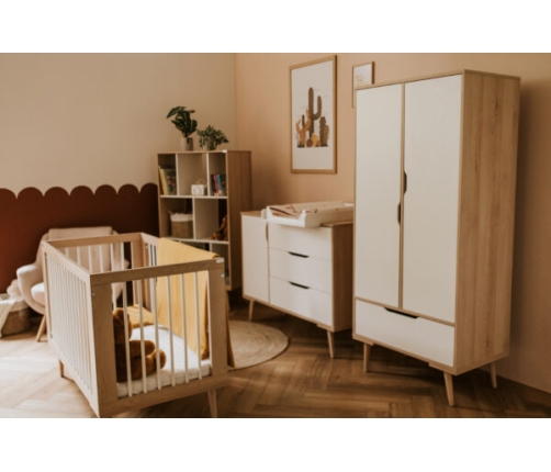 Divdurvju skapis Klups SOFIE BEECH-WHITE