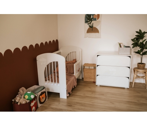 Kumode ar pārtinamo galdiņu Klups NEL CLOUD WHITE