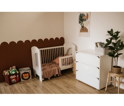 Kumode ar pārtinamo galdiņu Klups NEL CLOUD WHITE