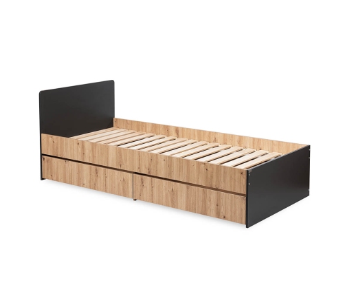 Подростковая кроватка 204x94 with bedding container Klups DALIA ANTHRACITE-OAK