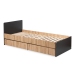 Подростковая кроватка 204x94 with bedding container Klups DALIA ANTHRACITE-OAK