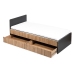 Подростковая кроватка 204x94 with bedding container Klups DALIA ANTHRACITE-OAK