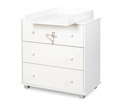 Kumode ar pārtinamo galdiņu Klups SAFARI GIRAFFE WHITE