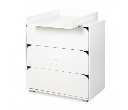 Kumode ar pārtinamo galdiņu Klups NEL CLOUD WHITE