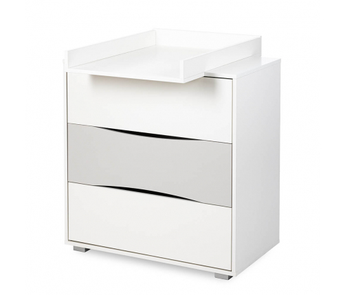 Kumode ar pārtinamo galdiņu Klups NATI WHITE-GREY
