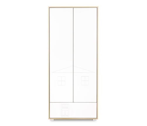 Skapis Klups IDA BEECH- WHITE