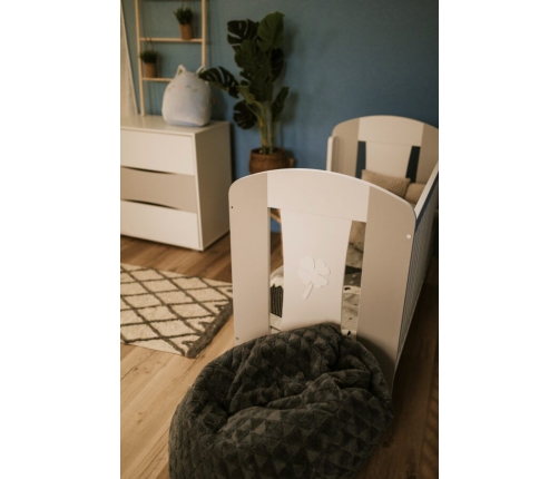 Bērnu gulta Klups NATI WHITE-GREY