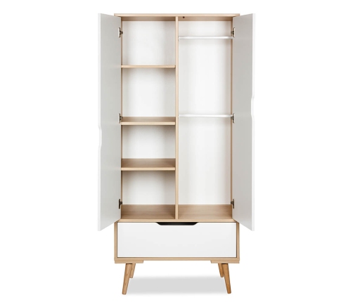 Divdurvju skapis Klups SOFIE BEECH-WHITE