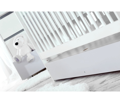 Gultas veļas kaste Klups DALIA WHITE-GREY 140×70