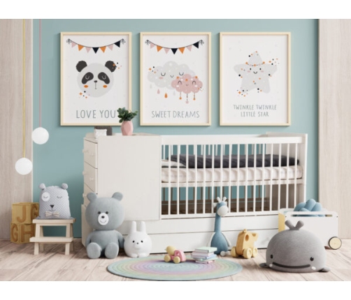 Bērnu gulta-transformeris KLUPS KOMPAKT White 120x60