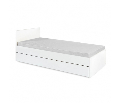 Jauniešu gulta ar veļas kasti Klups DALIA WHITE-GREY 200×90