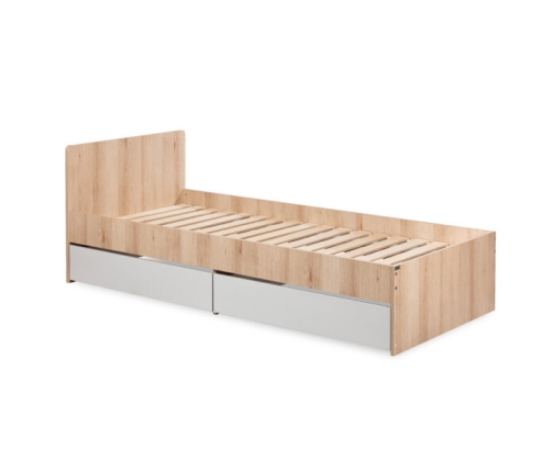 Jauniešu gulta ar veļas kasti Klups DALIA BEECH-GREY 200×90