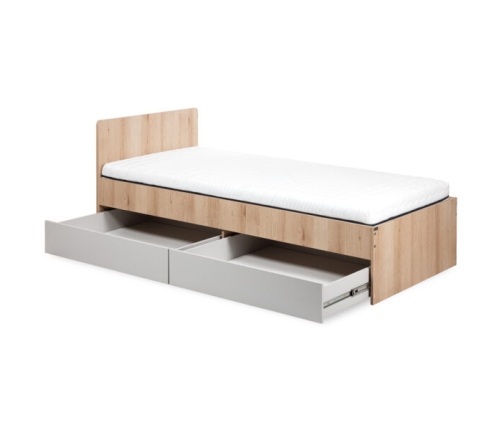 Jauniešu gulta ar veļas kasti Klups DALIA BEECH-GREY 200×90