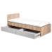 Jauniešu gulta ar veļas kasti Klups DALIA BEECH-GREY 200×90