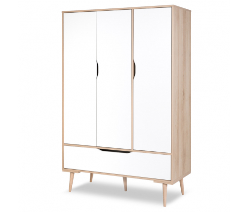 Trīsdurvju skapis Klups SOFIE BEECH-WHITE